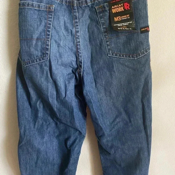 Ariat Work Flame Resistant M3 Loose Fit Straight Leg CAT 2 Jeans Size 48/32 New! - Picture 10 of 12